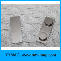 Porte-badge magnétique en acier inoxydable de 2pcs neo magnets